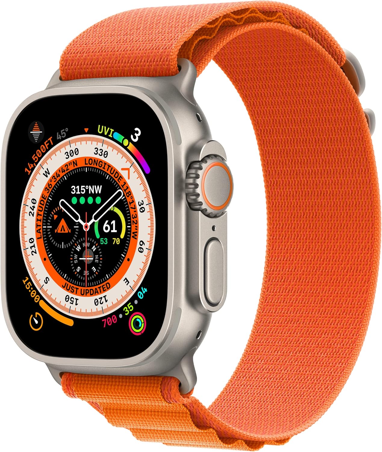 Apple Watch Band 49mm Orange Alpine Loop Large Secondary image