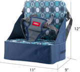 Nuby Easy Go Safety Lightweight High Chair Booster Seat, Great for Travel, Blue, 11.75x4.25x9.5 Inch