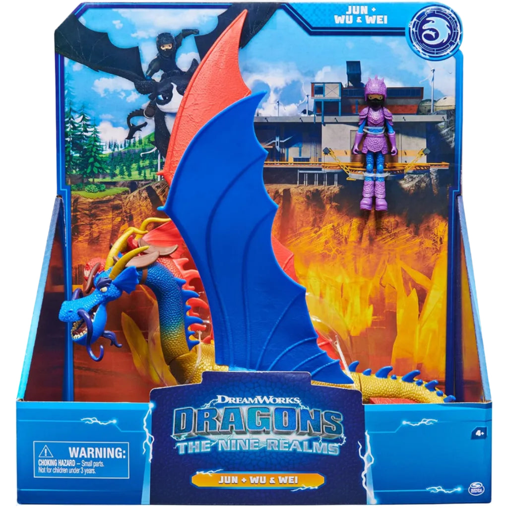 Dreamworks Dragons The Nine Realms Large Wu And Wei And Jun Figure Kids Toy