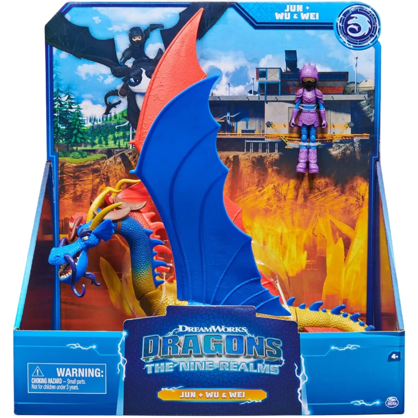 Dreamworks Dragons The Nine Realms Large Wu And Wei And Jun Figure Kids Toy