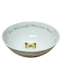 Lenox Butterfly Meadow Live Well Laugh Often Love Much Serving Bowl White