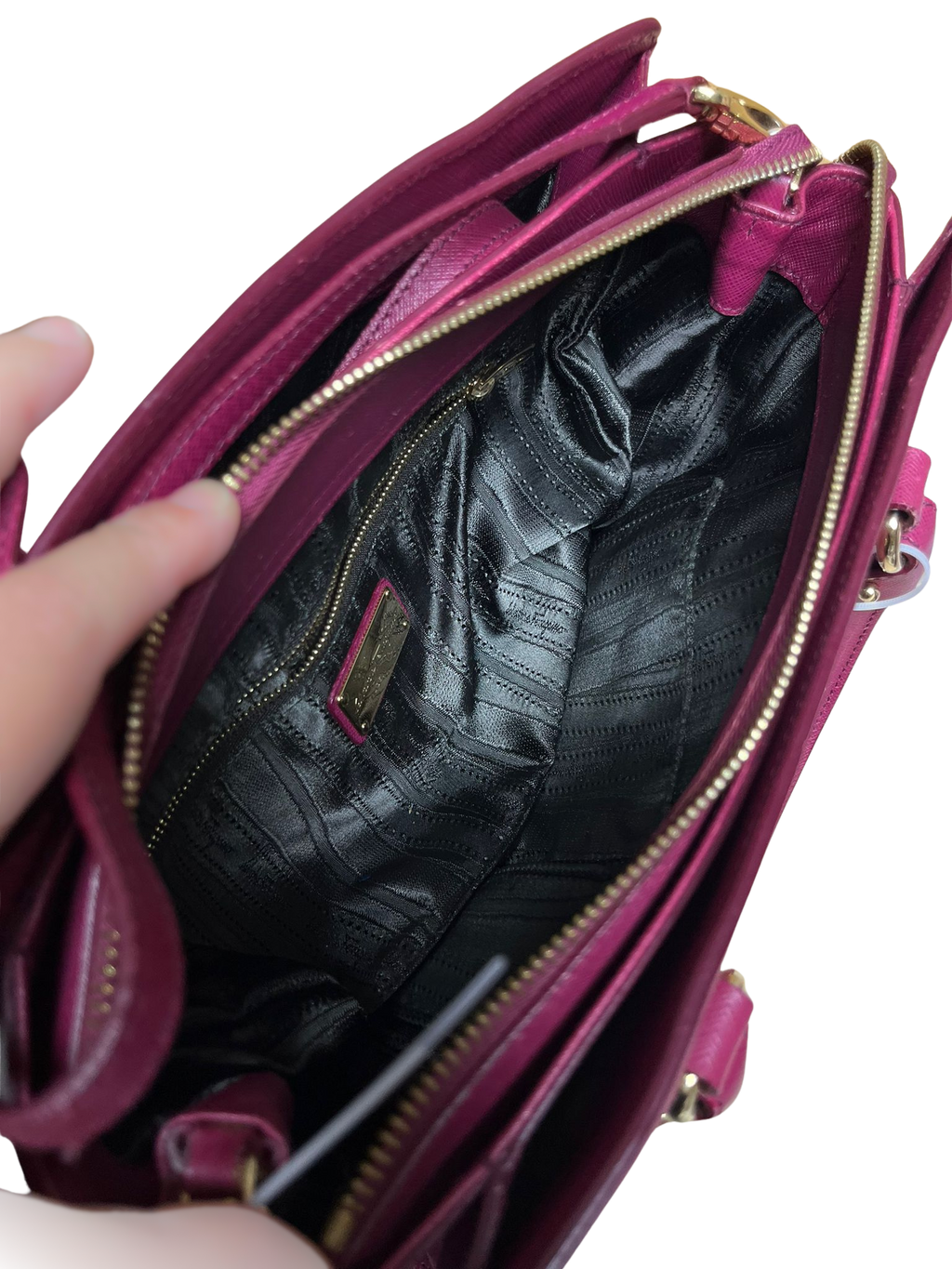 Salvatore Ferragamo Beky Tote Bag Fuchsia Saffiano Leather