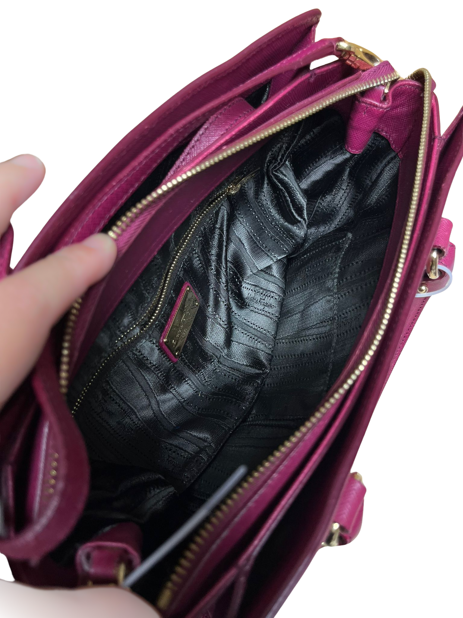 Salvatore Ferragamo Beky Tote Bag Fuchsia Saffiano Leather