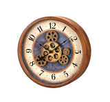 Bulova C4835 Gears in Motion Wall Clock, 12.8, Brown Cherry