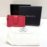 Prada 1MC026 Saffiano Pink Leather Card Holder