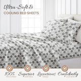 Linen Market 4 Piece King Sheet Set 16in DeepPocket Make A Wish Light Gray