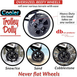 dbest products Cooler Trolley Dolly Black Insulated Cooler Bag Folding Collapsible Rolling Shopping Grocery Tailgating Cart