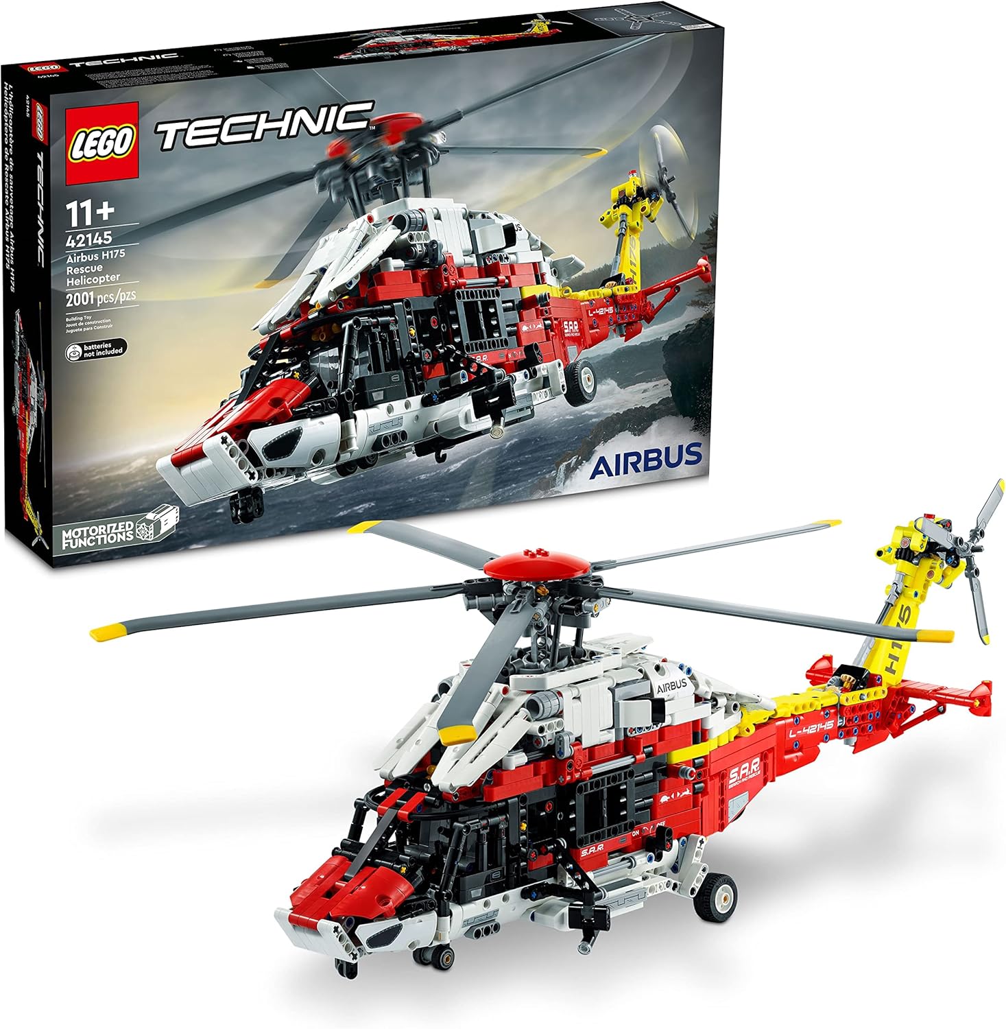 LEGO Technic Airbus H175 Rescue Helicopter 42145 Building Toy Set for Kids, Boys, and Girls Ages 11+ (2,001 Pieces) Main image