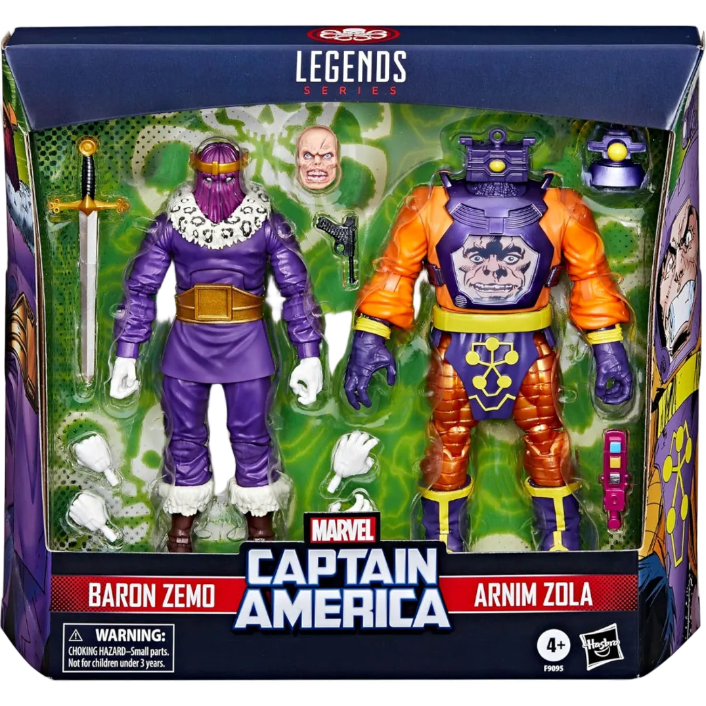 Marvel Legends Series Baron Zemo And Arnim Zola Captain America Villains Comics Collectible 6 Inch Action Figures Main image