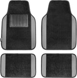 FH Group F14407GRAY Universal Fit Premium Carpet Gray Automotive Floor Mats fits most Cars, SUVs, and Trucks with Driver Heel Pad, Full Set