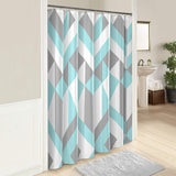 MARBLE HILL Shower Curtains for Bathroom - Lena 72" x 72" Machine Washable Bath Curtains, Aqua