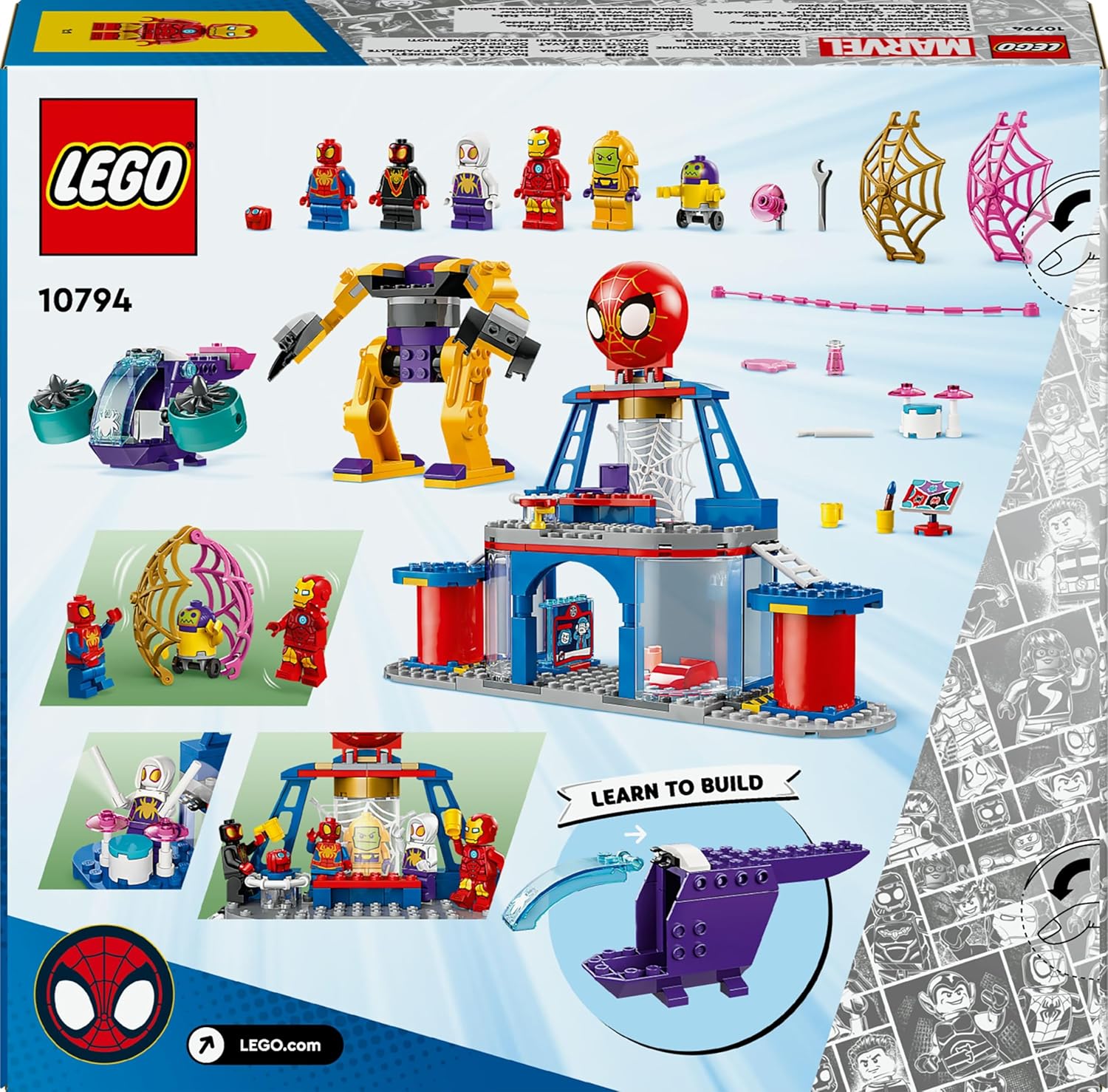 Lego Team Spidey Web Spinner Headquarters Set 10794