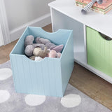 KidKraft Nantucket Wooden Storage Bench with Three Bins and Wainscoting Detail - Pastel