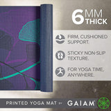 Gaiam Print Yoga Mat Lily Shadows 68inX24inX6mm