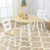STORAGE TABLE W/2CHAIRS-WHITE/NATURAL KIDKRAFT 778/27027