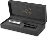 Parker 51 Fountain Pen Black Barrel with Chrome Trim Fine Nib with Black Ink Cartridge