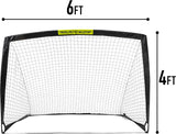 Franklin Sports Blackhawk Backyard Soccer Goal - Portable Pop Up Soccer Nets - Folding Indoor + Outdoor Goals - Multiple Sizes + Colors - Perfect for Games + Practice