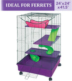 Kaytee My First Home Deluxe Multi-Level Habitat with Casters for Pet Ferrets 24