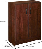 ClosetMaid 1307 Stackable 2-Door Organizer, Dark Cherry