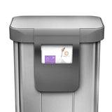 simplehuman 55 Liter 14.5 Gallon Stainless Steel Rectangular Kitchen Step Trash Can With Liner Pocket Brushed Stainless Steel