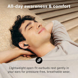 Sennheiser Accentum Open Wireless Earbuds Open Design Smart Touch Controls Comfortable Breathable Fit Up to 28H Battery Quick Charging IPX4 Clear Call Quality Cream