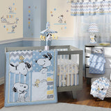 Lambs & Ivy My Little Snoopy 4 Piece Bedding Set, Multicolored