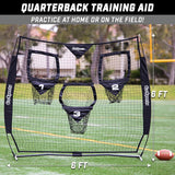 GoSports Football Throwing Net - 8 x 8 ft or 6 x 6 ft Nets