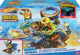 Hot Wheels Monster Trucks Arena Smashers Mega-Wrex vs. Crushzilla Takedown with 1:64 Scale Mega-Wrex Toy Truck and 2 Crushable Cars, HPR47