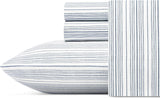 Nautica - Twin XL Sheets, Cotton Percale Bedding Set, Coastal Home Decor, Dorm Room Essentials (Beaux Stripe Navy, Twin XL)