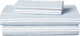 Nautica - Queen Sheet Set, Cotton Percale Bedding Set, Crisp & Cool, Lightweight & Breathable (Beaux Stripe Navy,4pcs, Queen)