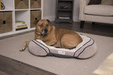 Petlinks 49953 Supreme Soother Gel Memory Foam Pet Bed, Large, Natural Plush/Gray Corduroy