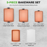 NutriChef 5 Piece Baking Pan Set