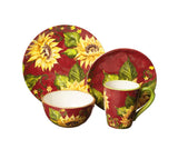 Certified International Sunset Sunflower 16 pc Dinnerware Set, Service for 4