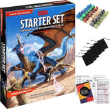 Dungeons and Dragons Starter Set 5th Edition - DND Starter Kit - Dice in Black Bag - Fun DND Rolling Board Games for Adults - New Adult Magic Board Game 5e Beginner Popular Pack Die Book