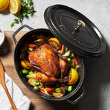 Staub 1103125 Cast Iron Oval Cocotte, 31cm, Black