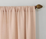 Amalfi Linen Blend Textured Semi-Sheer Rod Pocket Curtain Panel, 54