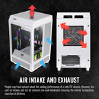 Thermaltake Tower 100 Snow Edition Tempered Glass Mini Tower Computer Chassis For Mini ITX
