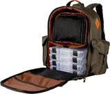 Plano A-Series 2.0 Tackle Backpack, Includes Five 3600 Tackle Storage Stows - One Size, Dark Green And Beige (PLABA602)