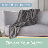 Vellux Fleece Blanket Twin Size - Fleece Bed Blanket - All Season Warmth Lightweight Super Soft Throw Blanket - Plush Blanket for Bed or Couch (66 x 90 Inches, Grey)