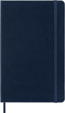 Moleskine 8051272893762 Hard Cover Classic Notebook, Sapphire Blue, Large