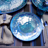 Certified International Radiance Teal Melamine 11" Dinner Plate, Large, Multicolor, Set of 6