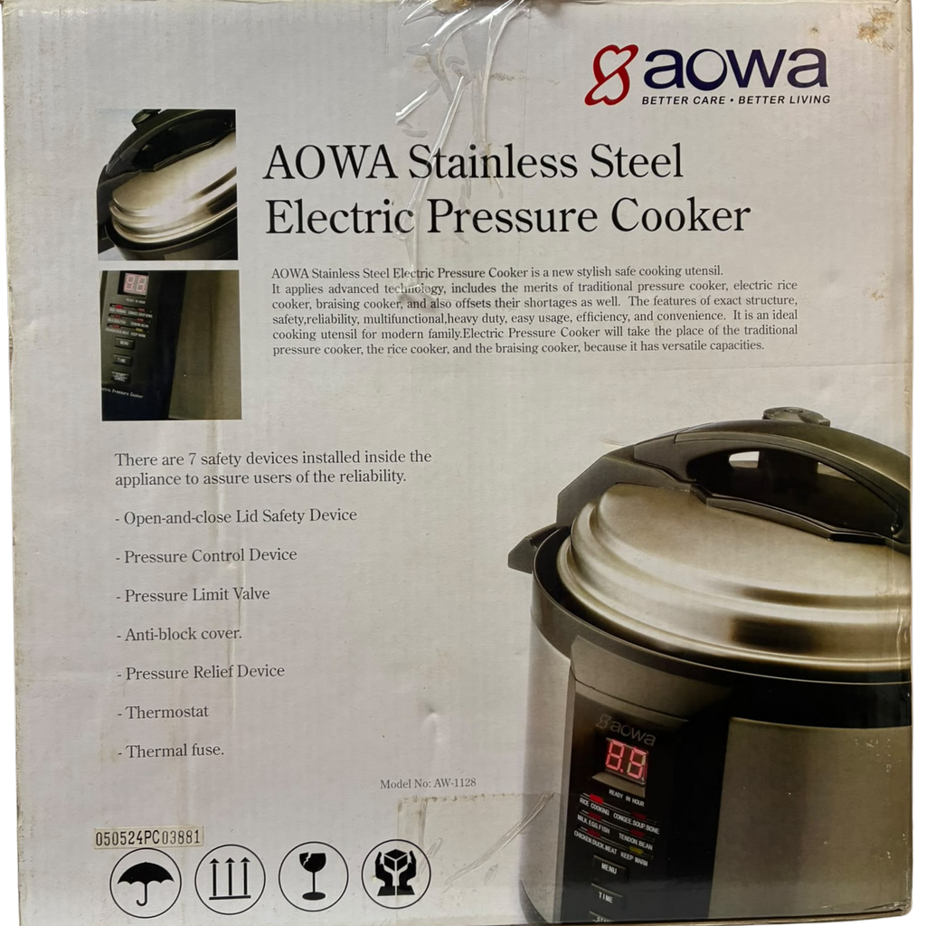 Aowa AW1128 5Liter Stainless Steel Electric Pressure Cooker