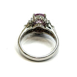 PT900 Pink Sapphire & Diamonds Ring