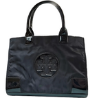Tory Burch Small Ella Patent Nylon Tote