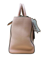 Bally Sommet ZIP Logo Engraved Leather 2way Handbag Shoulder Bag Pink Beige