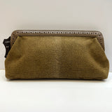 Borbonese Brown Printed Ecoline Fabric Clutch Bag