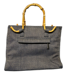 Monica Tote Bag With Bamboo Handles