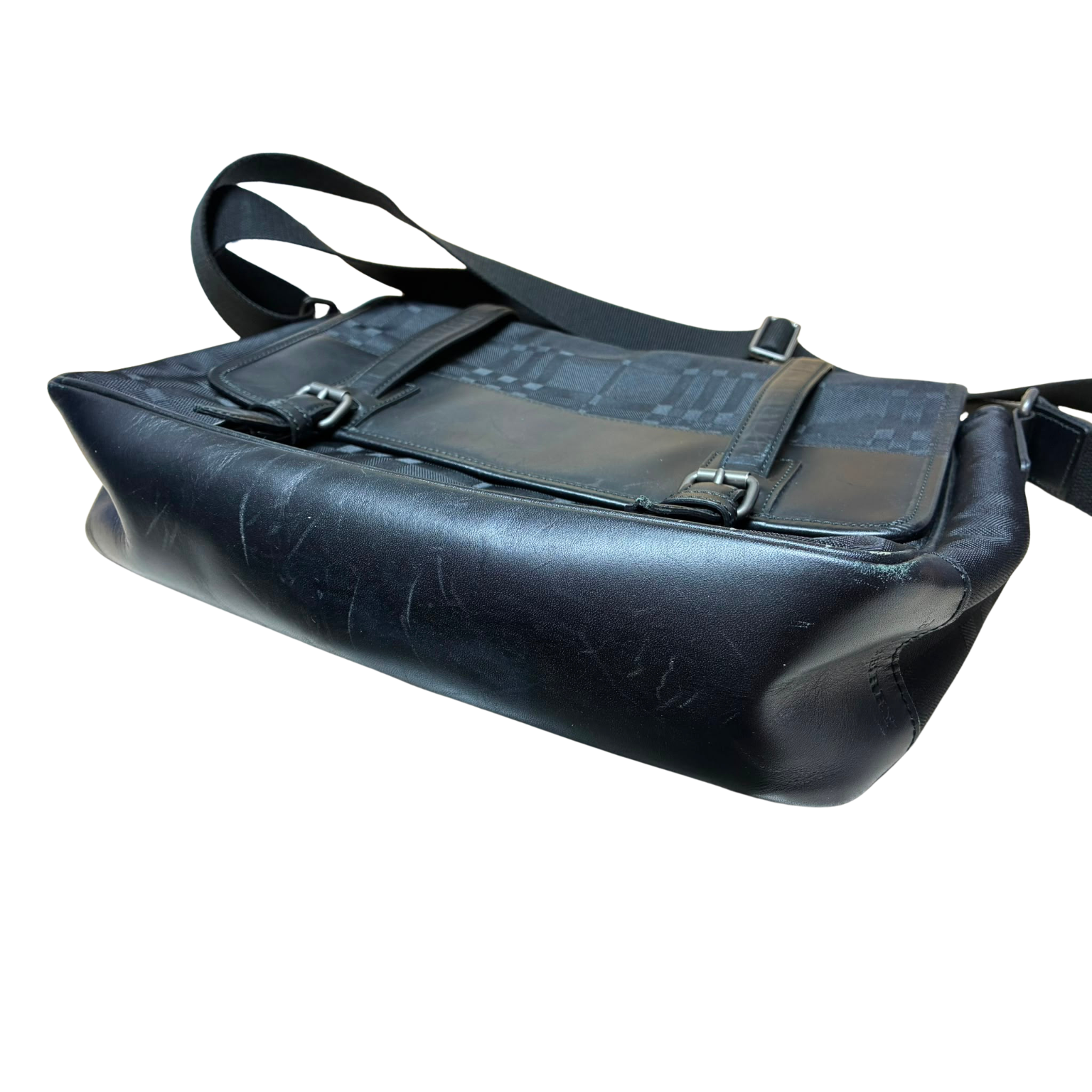 Burberry Plaid Nylon Messenger Bag