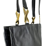 Paloma Picasso Tote Bag Black Leather