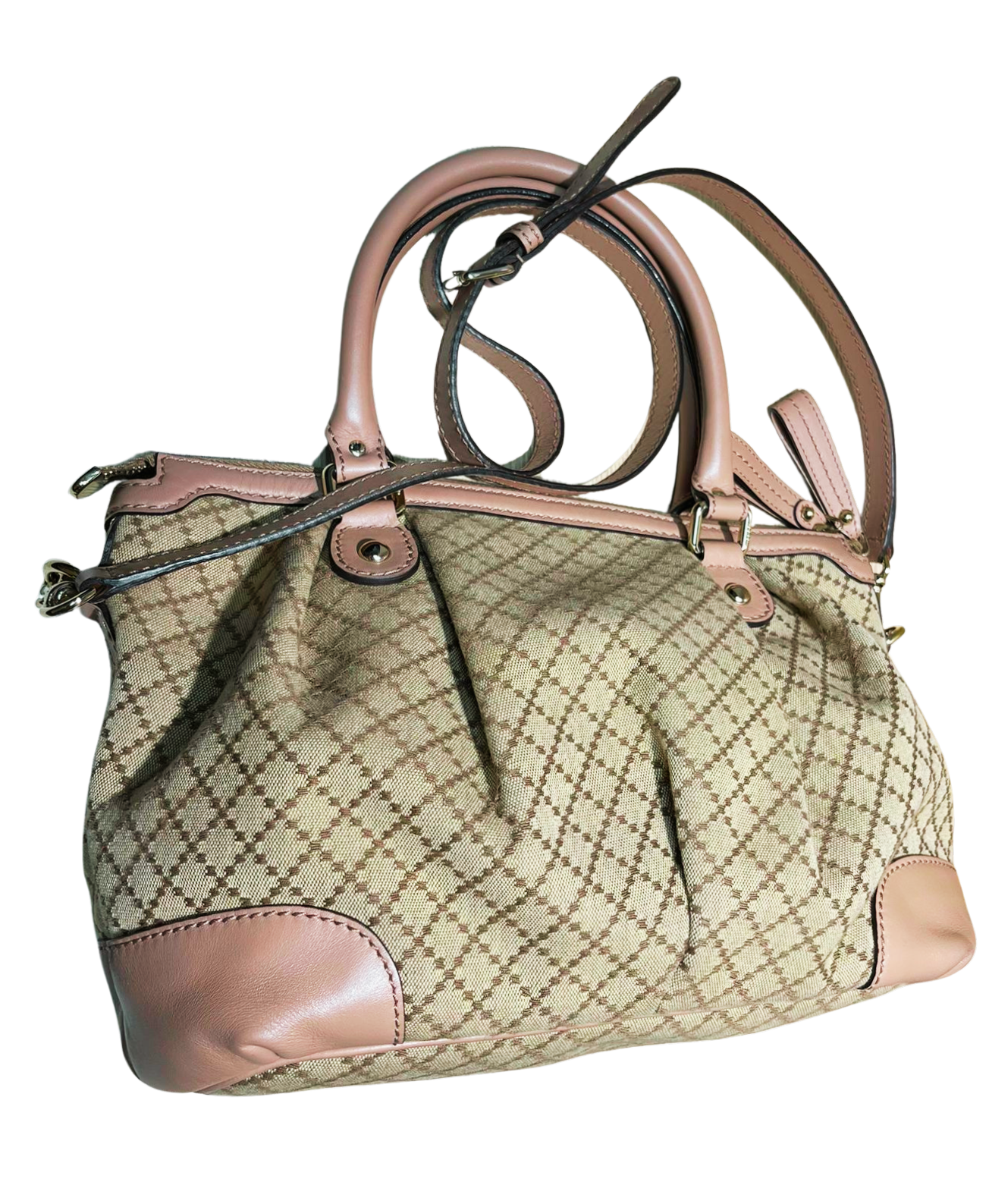 Gucci Sukey Bag Beige Pink Diamante Canvas Secondary image